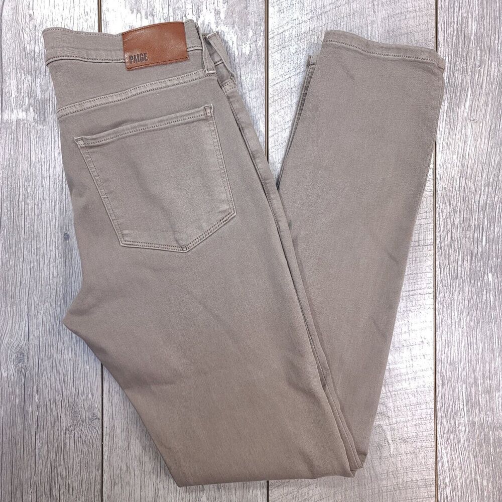 Paige Mens Denim Lennox Jeans Size 32x32 Brown Slim Fit Straight Mid Rise Pants